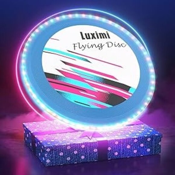 Luximi Light Up LED Flying Disc, Glow in The Dark 10 Light Modes NEW IN BOX - Picture 1 of 4